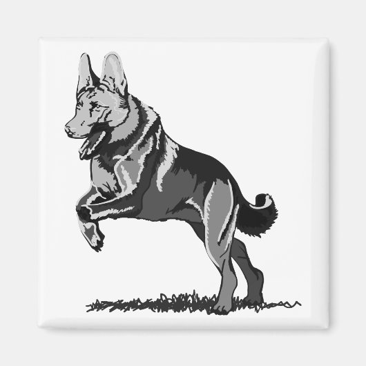 Lente Schäferhund Magneet (Voorkant)