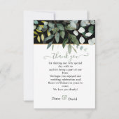 LENTE SCHOONHEID BOTANISCH GROEN Bruiloft Bedankkaart (Voorkant)