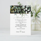 LENTE SCHOONHEID BOTANISCH GROEN Bruiloft Bedankkaart (Staand voorkant)