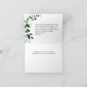 LENTE SCHOONHEID BOTANISCH GROEN BRUILOFT BEDANKKAART (Binnen)