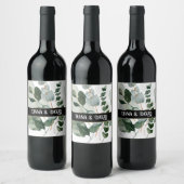 LENTE SCHOONHEID BOTANISCH GROEN Bruiloft Koppels Wijn Etiket (Flessen)