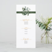 LENTE SCHOONHEID BOTANISCH GROEN BRUILOFT MENU (Staand voorkant)