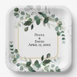 LENTE SCHOONHEID BOTANISCH GROEN BRUILOFT PAPIEREN BORDJE