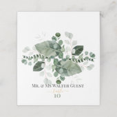 LENTE SCHOONHEID BOTANISCH GROEN Bruiloft Plaatskaartje (Buitenkant ongevouwen)