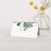 LENTE SCHOONHEID BOTANISCH GROEN Bruiloft Plaatskaartje (Achterkant)