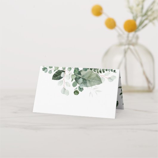 LENTE SCHOONHEID BOTANISCH GROEN Bruiloft Plaatskaartje (Achterkant)