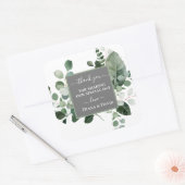 LENTE SCHOONHEID BOTANISCH GROEN Dank u Vierkante Sticker (Envelop)