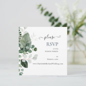 LENTE SCHOONHEID GROEN Bruiloft Website RSVP (Staand voorkant)