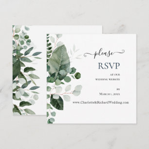 LENTE SCHOONHEID GROEN Bruiloft Website RSVP