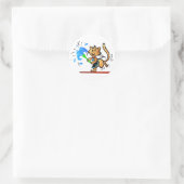 Lente Schoonmaak Kitty Kat Ronde Sticker (Tas)