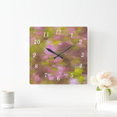 Lente Seizoen Pinks Abstracte Wandklok (Huis)