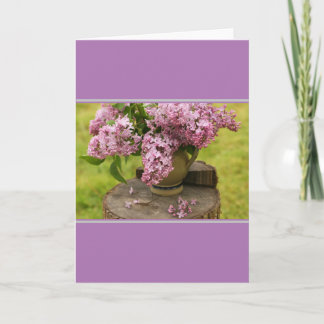 Lente Sering Gevouwen Witte Kaart