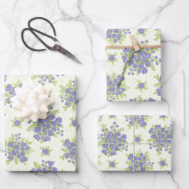 Lente Sering Paarse Bloemen Bloemstuk Inpakpapier Vel