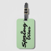 LENTE SFEER ZWARTE TYPOGRAFIE BAGAGELABEL (Voorkant (verticaal))
