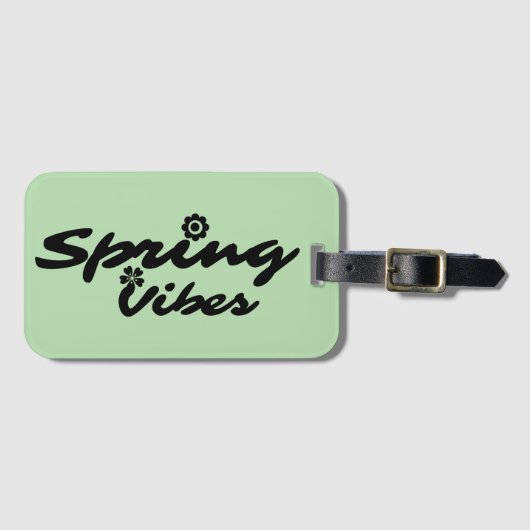 LENTE SFEER ZWARTE TYPOGRAFIE BAGAGELABEL (Voorkant (horizontaal))