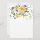 Lente Sinaasappel & Witte Anemone Bloemen Verjaard Kaart (Achterkant)