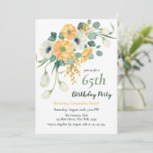 Lente Sinaasappel & Witte Anemone Botanische Verja Kaart (Staand voorkant)