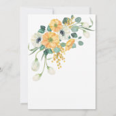 Lente Sinaasappel & Witte Anemone Botanische Verja Kaart (Achterkant)