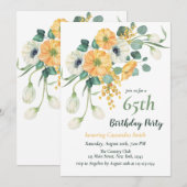 Lente Sinaasappel & Witte Anemone Botanische Verja Kaart (Voorkant / Achterkant)