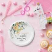 Lente Sinaasappel & Witte Anemone Botanische Verja Papieren Bordje (Feest)