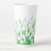 Lente Snowdrops Latte Mok (Voorkant)