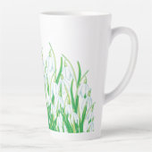Lente Snowdrops Latte Mok (Rechts)