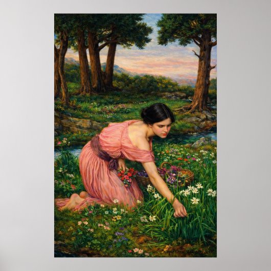 Lente spreidt één groene schoot van bloemen poster (Voorkant)