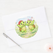 Lente Sprong Ronde Sticker (Envelop)