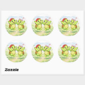 Lente Sprong Ronde Sticker (Vel)