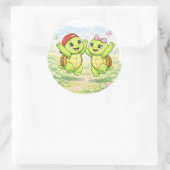 Lente Sprong Ronde Sticker (Tas)