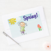 Lente! Sprong voor vreugde - stickers (Envelop)