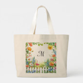 Lente Sprookjestuin Aangepast Grote Tote Bag (Achterkant)