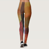 Lente Stemming Abstracte Kunst & Bloemen Leggings (Achterkant)