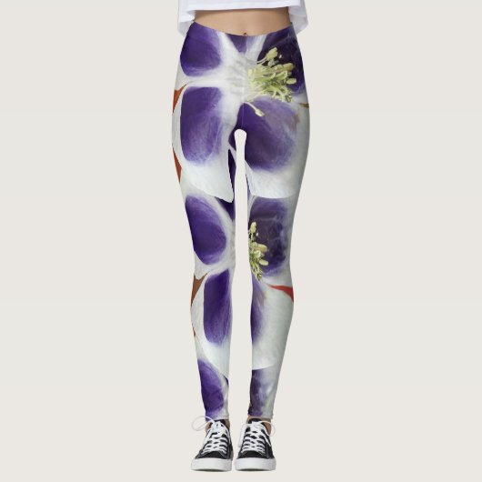 Lente Stemming Abstracte Kunst & Bloemen Leggings (Voorkant)