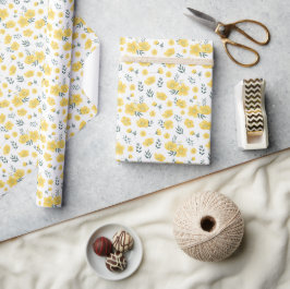 Lente Straling: Gele Klaproos Bloem Cadeaupapier