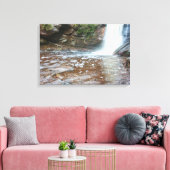 Lente stroom bij Hungarian Falls – Upper Peninsula Canvas Afdruk (Insitu (Woonkamer))