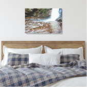 Lente stroom bij Hungarian Falls – Upper Peninsula Canvas Afdruk (Insitu (Slaapkamer))