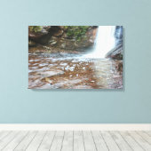 Lente stroom bij Hungarian Falls – Upper Peninsula Canvas Afdruk (Insitu (Houten vloer))