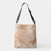 Lente takken met rode bloemen crossbody tas (Achterkant)