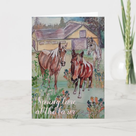 Lente tijd bij het boerderij #2 blanco binnen (Voorkant)