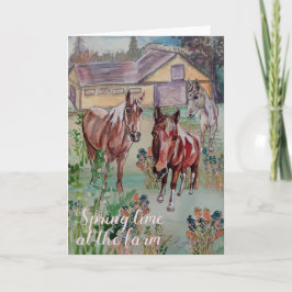 Lente tijd bij het boerderij #2 blanco binnen