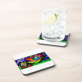 Lente tijd bloem en kikker bier onderzetter (Rechterzijde)