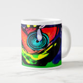 Lente tijd bloem en kikker grote koffiekop (Voorkant rechts)