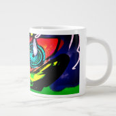 Lente tijd bloem en kikker grote koffiekop (Rechts)