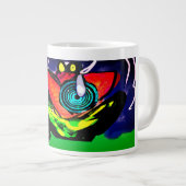 Lente tijd bloem en kikker grote koffiekop (Voorkant rechts)