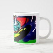 Lente tijd bloem en kikker grote koffiekop (Rechts)