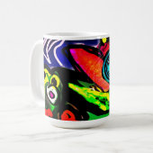 Lente tijd bloem en kikker koffiemok (Voorkant links)