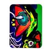 Lente tijd bloem en kikker magneet (Verticaal)