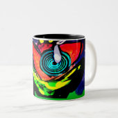 Lente tijd bloem en kikker tweekleurige koffiemok (Voorkant rechts)