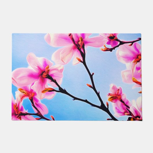 Lente tijd bloesems deurmat (Voorkant)